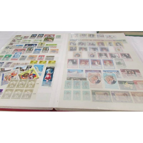 2218 - Three albums of assorted world stamps.