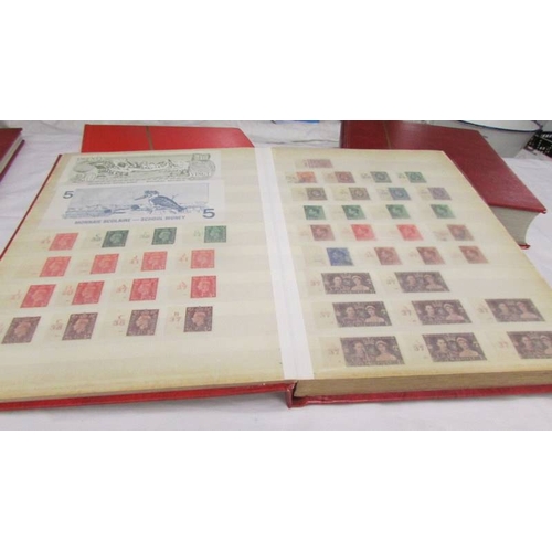 2221 - Four albums of world stamps including Poland, Iraq, USA, Australia, Fiji, Samoa, Vietnam, Malta, Bru... 