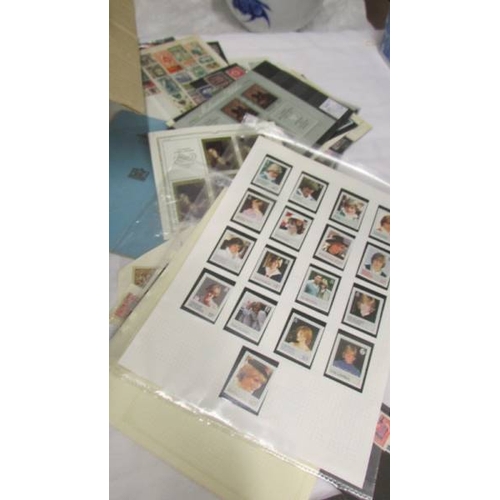 2230 - A box of assorted foreign stamps including Nicaragua, France, South Africa, Bhutan, Morocco, Bermuda... 