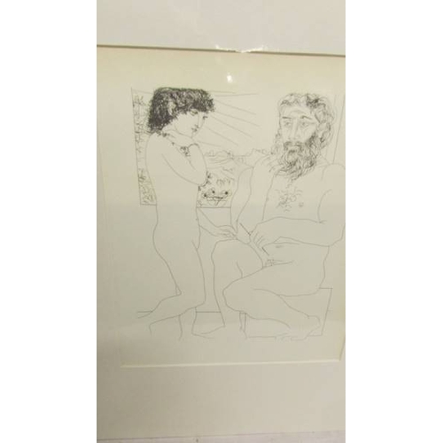 2301 - Pablo Picasso (1881-1973) Collection of 6 prints Vollard suite mainly nudes and one of art dealer Am... 