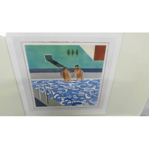 2305 - David Hockney (b. 1937) Pair of prints one entitled (Two boys in a pool) the other (My parents) publ... 