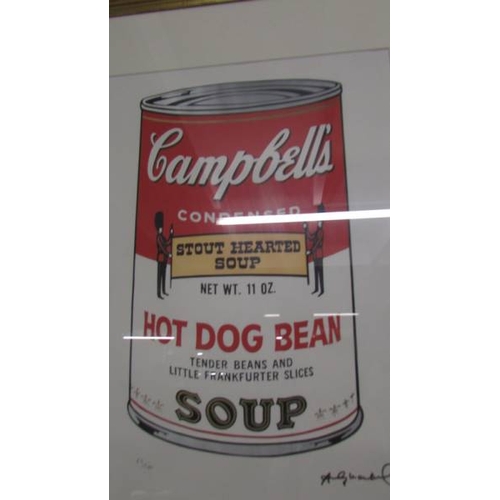 2309 - Andy Warhol (1928-1987) Large plate signed limited edition lithographic print numbered 65/100 in pen... 