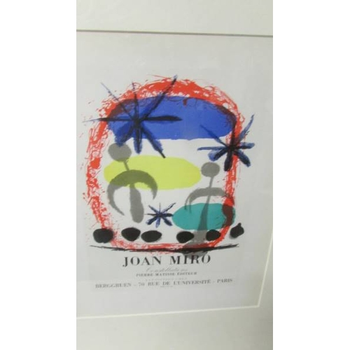 2316 - Joan Miro (1893-1983) Lithographic print 'Constellations' Exposition Chez Berggruen Paris France, pu... 