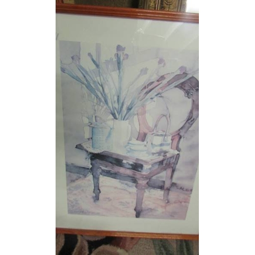 2329 - A pair of framed and glazed still life studies signed Richard Akerman.