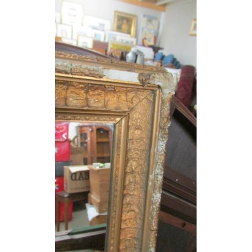 2333 - An old gilt framed mirror, frame a/f.  (Collect only)