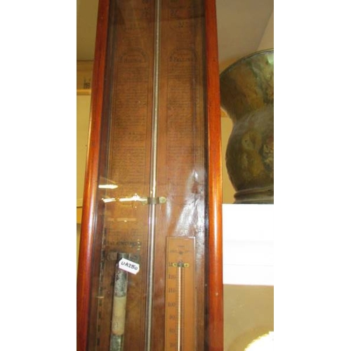 2280 - A Victorian mahogany cased barometer, (Collect only)