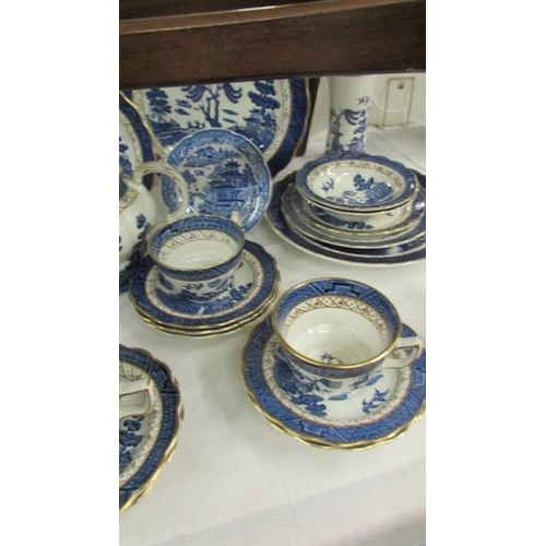 2397 - In excess of 30 pieces of Booth's 'Real Old Willow' blue and white tableware.  (Collect only)