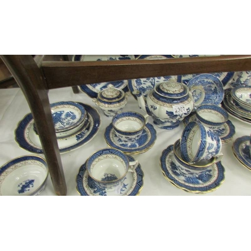 2397 - In excess of 30 pieces of Booth's 'Real Old Willow' blue and white tableware.  (Collect only)