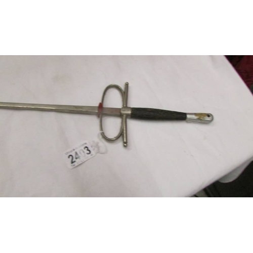 2403 - An old fencing epee.  (Collect only)