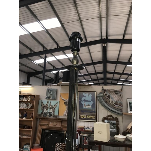 1359 - A wrought iron floor standing lamp (fitted with 2 pin plug)