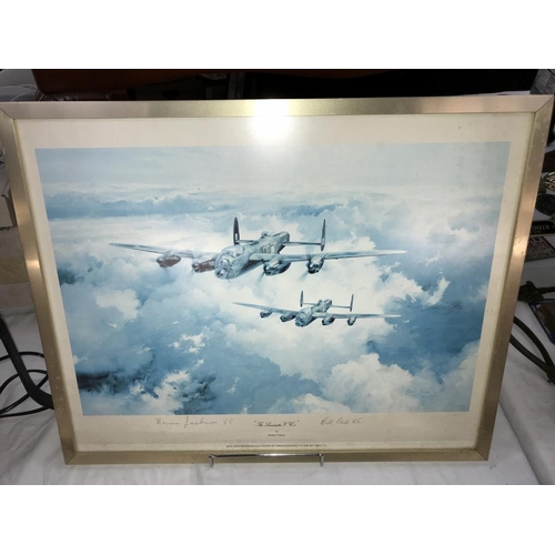 1360 - Spitfire by Barrie Clarke & The Lancaster V.Cs by Robert Taylor aircraft prints