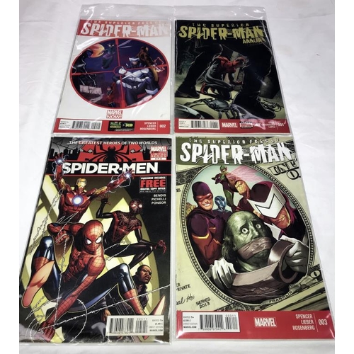 1378 - A collection of Marvel comics including Series Spider-Men 1 - 5, Superior Spiderman 1, 2, 3, Cable (... 