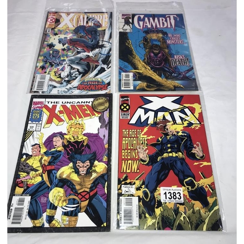 1383 - A collection of Marvel X-Men & X-Men related comics including X-Man 1, Gambit, Gambit & the X-Ternal... 