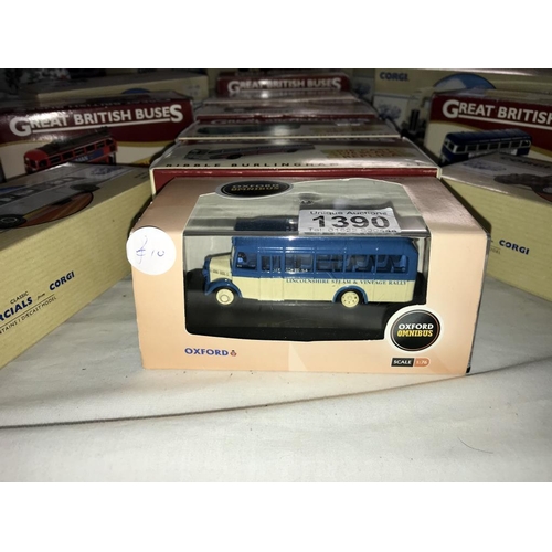 1390 - A good selection of Corgi Classics & Atlas Great British buses die cast models