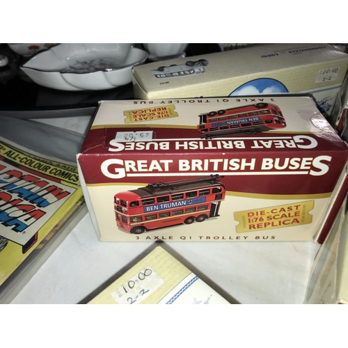 1390 - A good selection of Corgi Classics & Atlas Great British buses die cast models