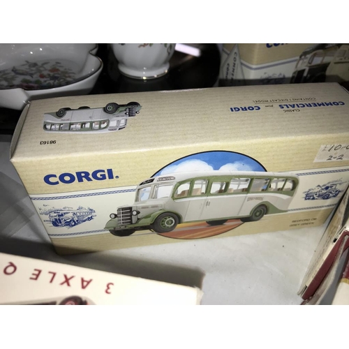 1390 - A good selection of Corgi Classics & Atlas Great British buses die cast models