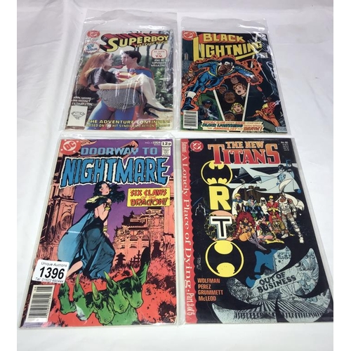 1396 - A collection of DC comics including Steel. Black lightning, Doom Patrol, Dr Fate & Detective etc.