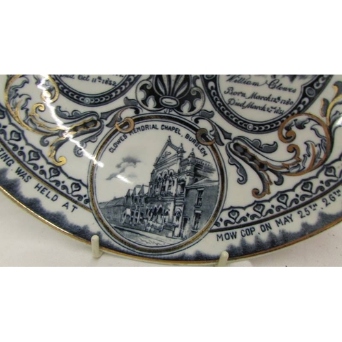 2101 - A blue and white commemorative plate for The Primitive Methodist Centenary 1907.