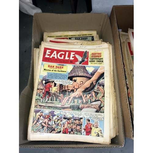 1308 - A large quantity of 1950's/60's Eagle comics & 2 Eagle annuals