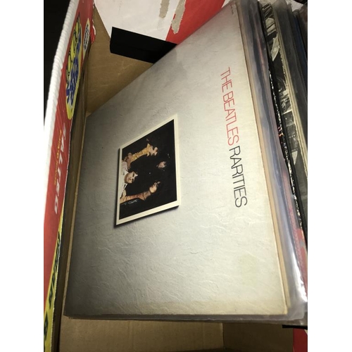 1349 - A good box of LP records including The Beatles silver picture disc, Hear The Beatles Tell All, Rarit... 