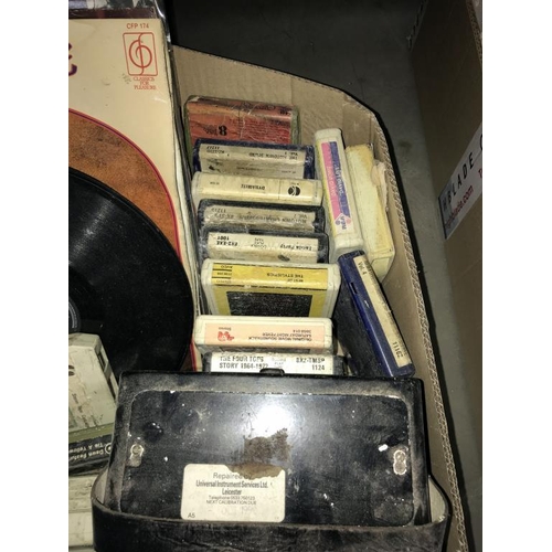 1421 - A solid State Select 8 track player & cassettes & a quantity of LP records