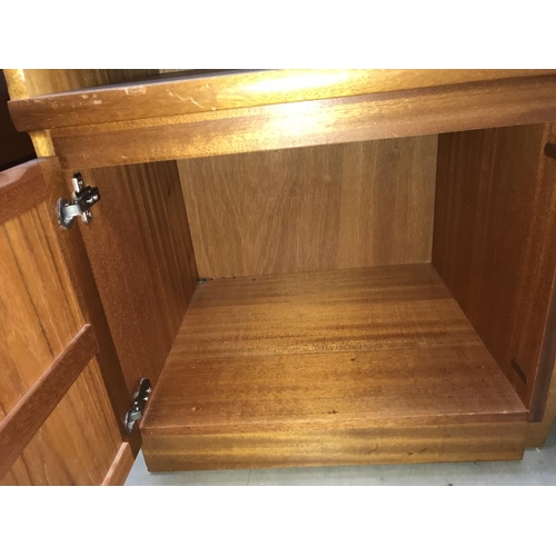 1473 - A 1970's teak bedside unit with cupboard & drawer