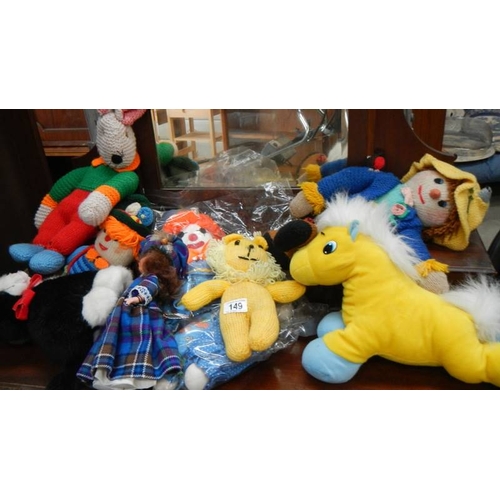 149 - A quantity of knitted soft toys.