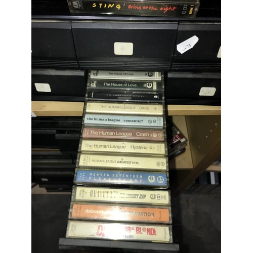 1497 - Approximately 379 audio cassettes, 1980's onwards including Prince, The Police, Toyah & Blondie etc.... 