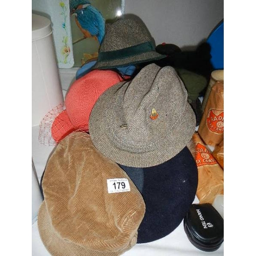 179 - A quantity of hats.