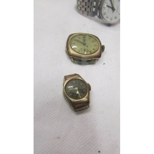 2119 - Six vintage ladies wrist watches and two watch heads.