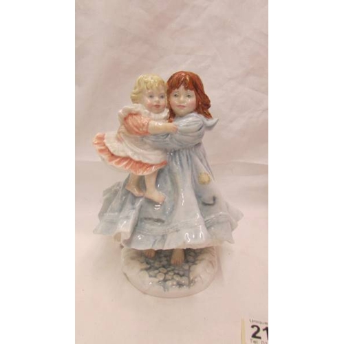 2123 - Two Royal Worcester figurines - ''Love'' and ''Lullaby''.