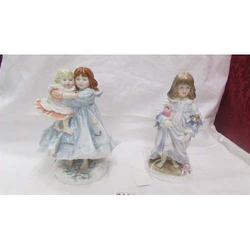 2123 - Two Royal Worcester figurines - ''Love'' and ''Lullaby''.