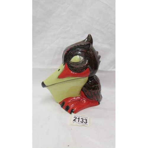 2133 - A Lorna Bailey bird, signed J S. 18cm tall.