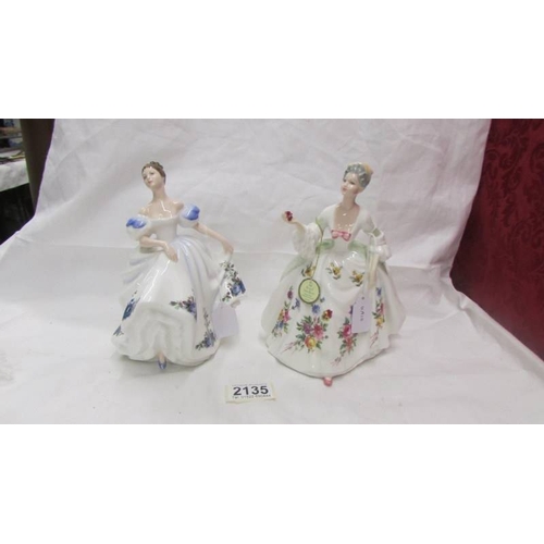 2135 - Two Royal Doulton figurines - Diana HN 2468 and Beatrice HN 3263.