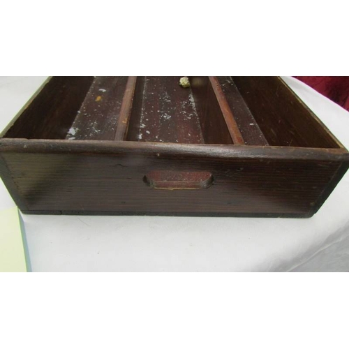 2181 - A mahogany cutlery tray.