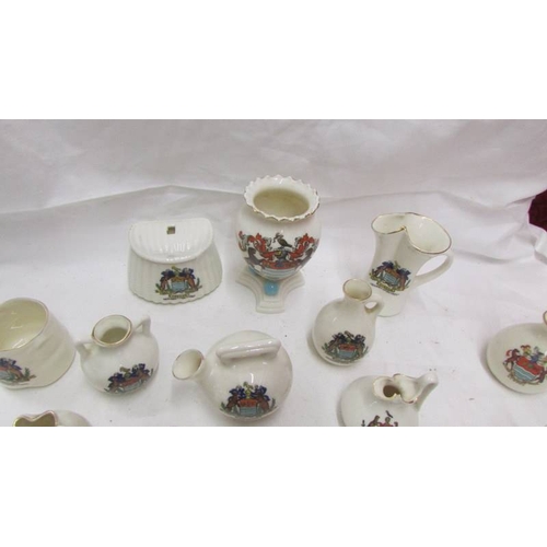 2183 - Approximately 19 pieces of crested china.