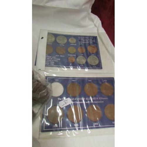 2188 - A quantity of assorted coins and sets, mainly UK including Victoria.