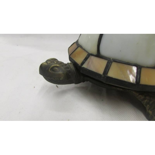 2446 - A Tiffany style ''Tortoise'' shaped table lamp.