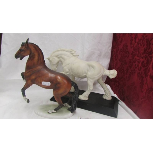 2461 - A Goebel horse and a Beswick horse.