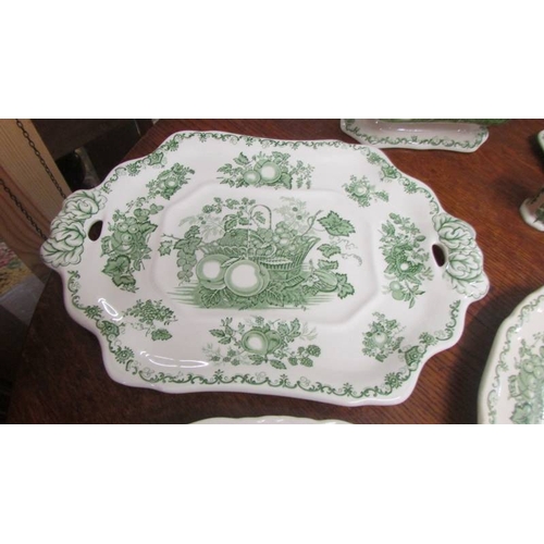 2474 - A large Mason's 'Fruit Basket' pattern tureen with ladle, a matching cheese dish, 2 platters, an ova... 