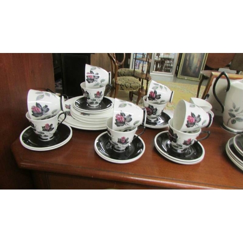 2476 - 28 pieces of Royal Albert 'Masquerade' pattern tea and coffee ware. (collect only)