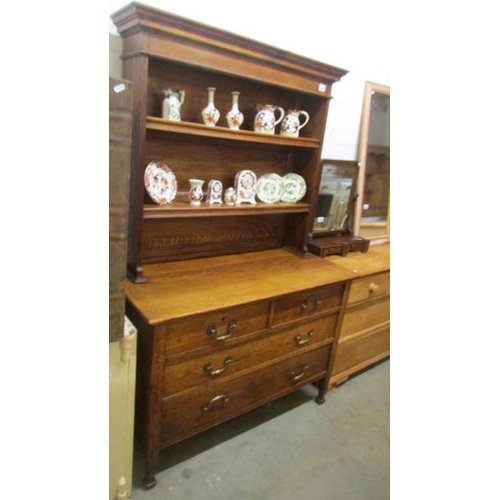 2507 - A 19th century arts and crafts dresser, originally from Leeds University. (collect only)