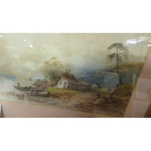 2547 - An Earp, Edwin (1851-1945) framed and glazed river/lake scene watercolour on board. (collect only)