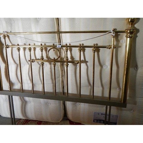 291 - Approximately ten brass, wood and metal headboards. (collect only)