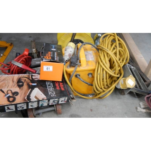 61 - A quantity of electrical cables including jacks etc., (collect only)