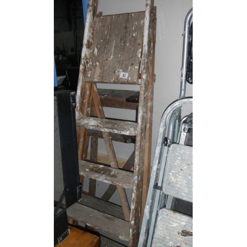 83 - Two wooden step ladders. (collect only)