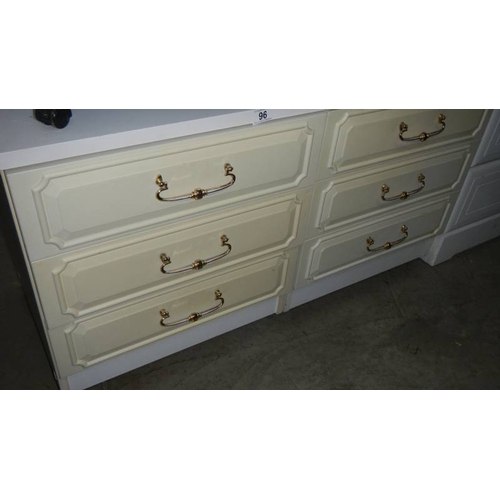 96 - A white 6 drawer bedroom chest. (collect only)