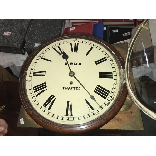 2555 - A circular wall clock - W Webb, Thaxstead.