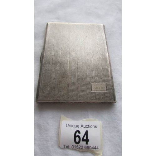 64 - A silver cigarette case, 177 grams.