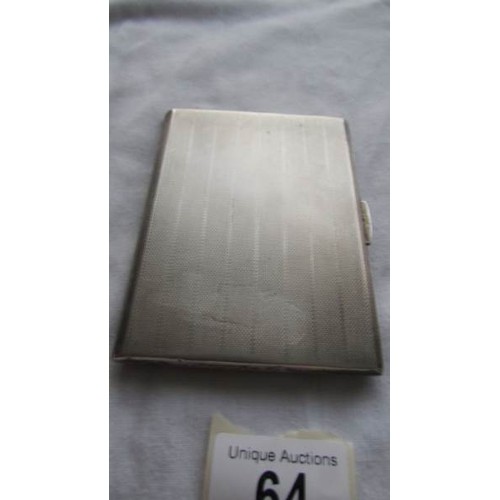 64 - A silver cigarette case, 177 grams.